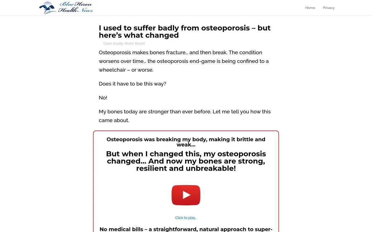 The Bone Density Solution (Blue Heron Health News)
