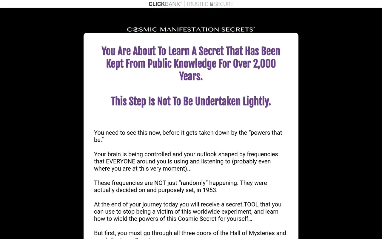 Cosmic Manifestation Secrets